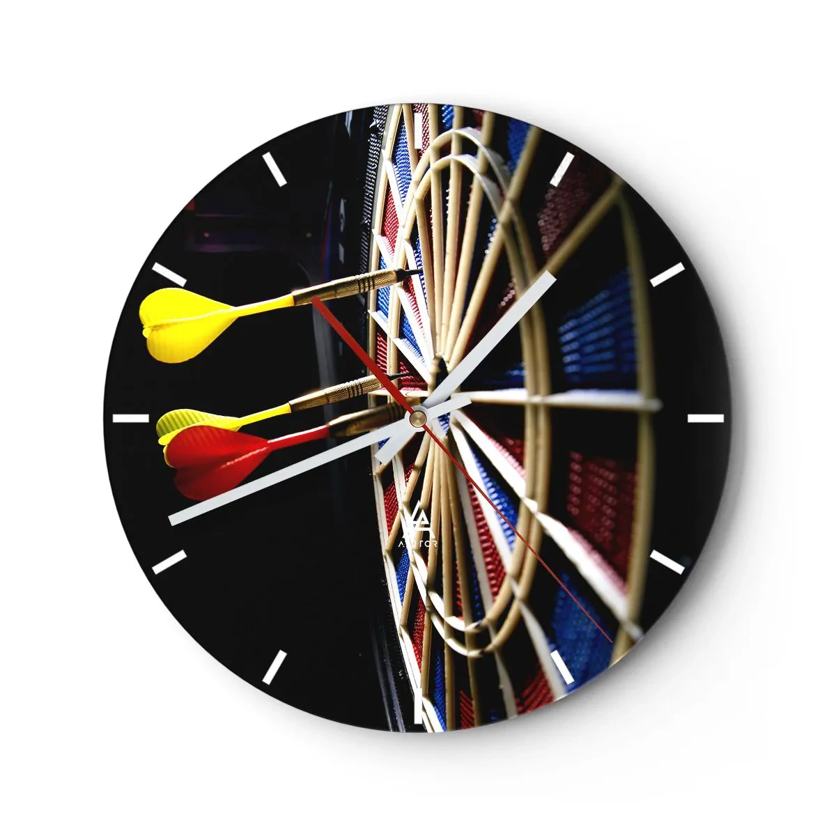 Relógio de parede - Relógio em vidro - Direto ao ponto - 40x40 cm