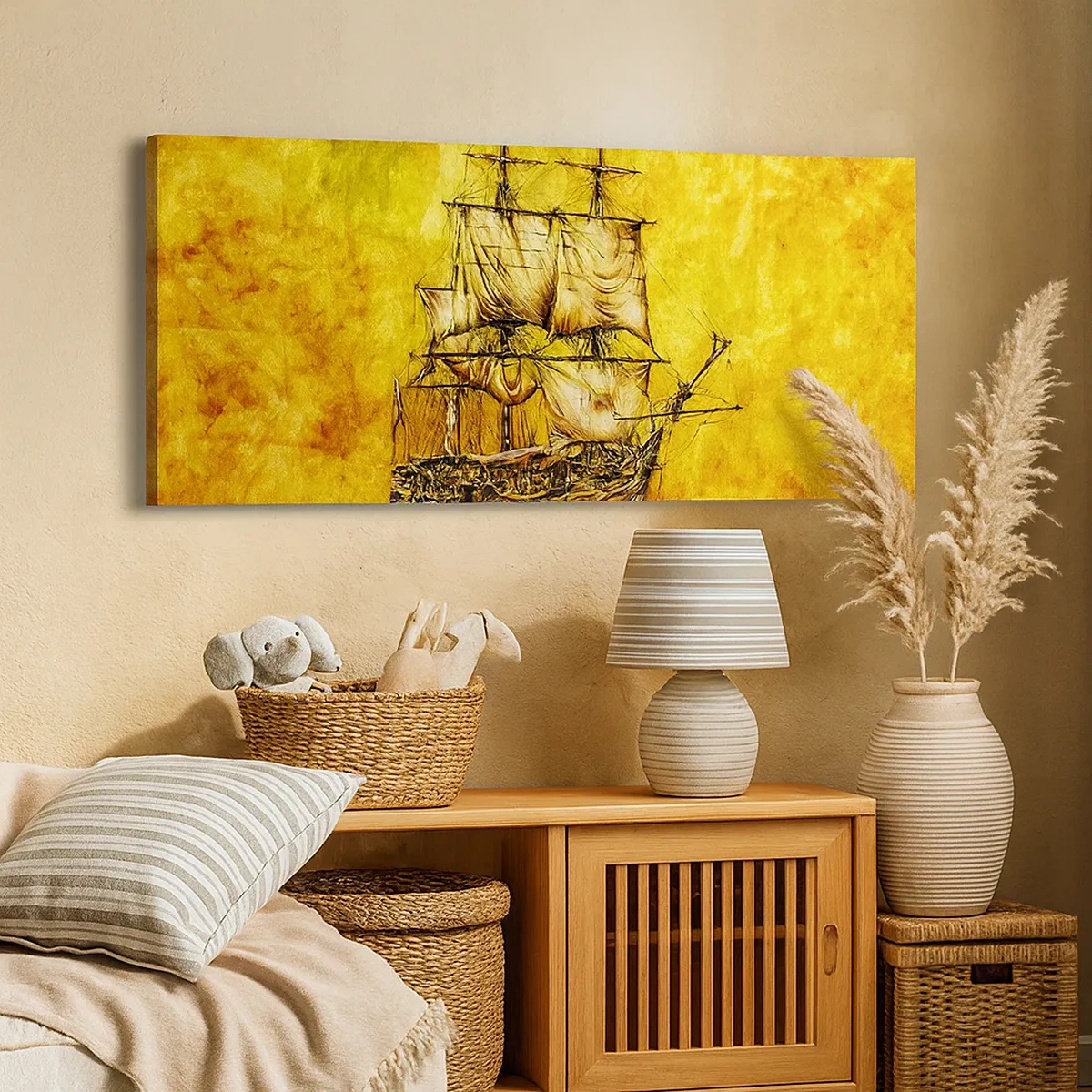 Quadro em tela - Direção Tortuga! - 30x30 cm