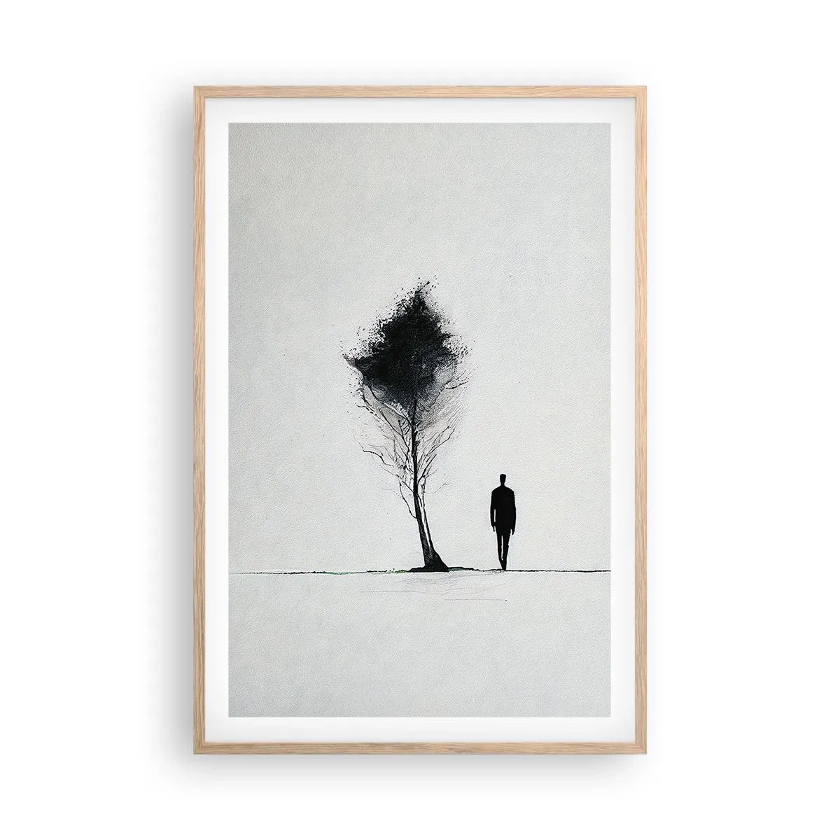 Pôster com moldura de carvalho claro - Todos nós vagamos - 61x91 cm