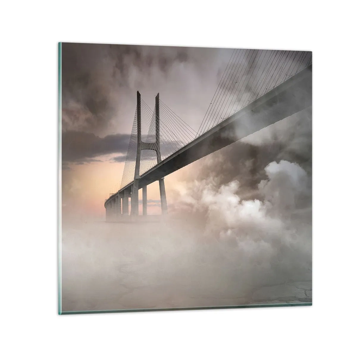 Quadro em vidro - No rio que não existe - 40x40 cm