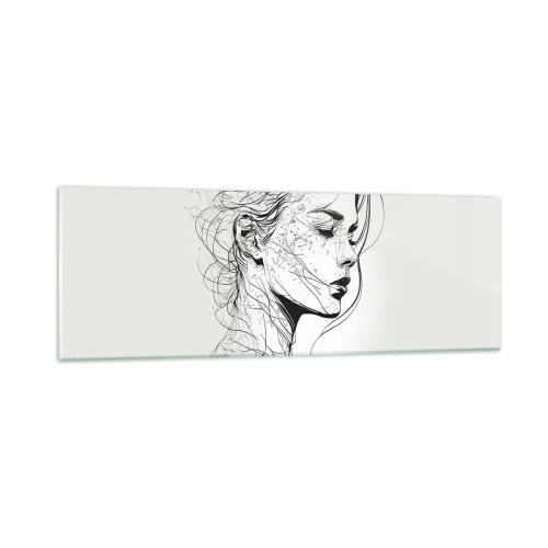 Quadro em vidro - Retrato em pensamento - 90x30 cm