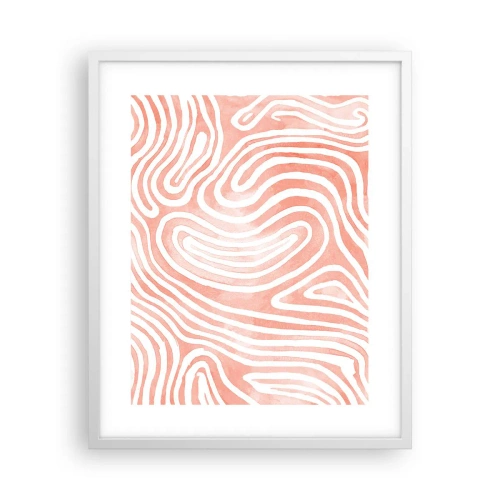 Pôster em moldura branca - No labirinto de corais - 40x50 cm