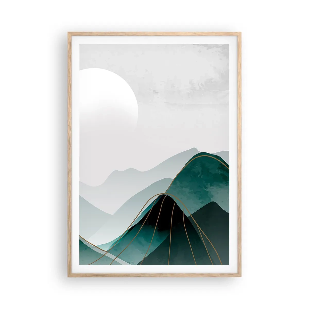 Pôster com moldura de carvalho claro - Em plena majestade - 70x100 cm