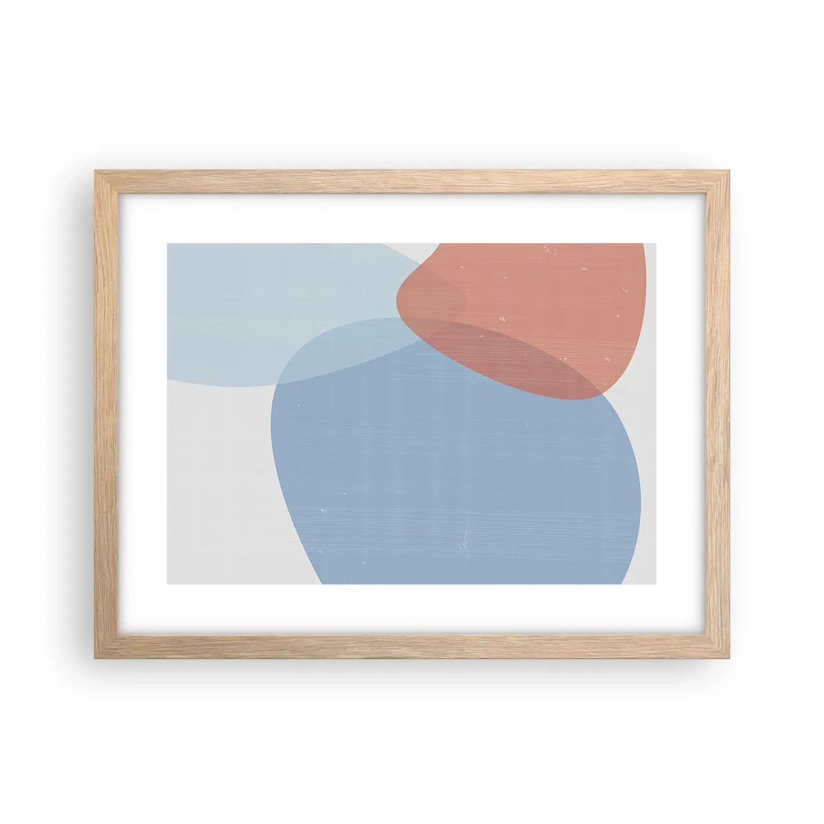 Pôster com moldura de carvalho claro - Relacionamentos pastel - 40x30 cm