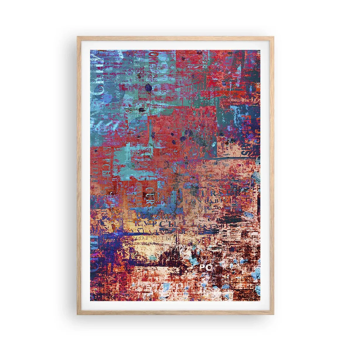 Pôster com moldura de carvalho claro - Memória e esquecimento - 70x100 cm