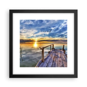 Pôster com moldura preta - O vento descansa - 30x30 cm