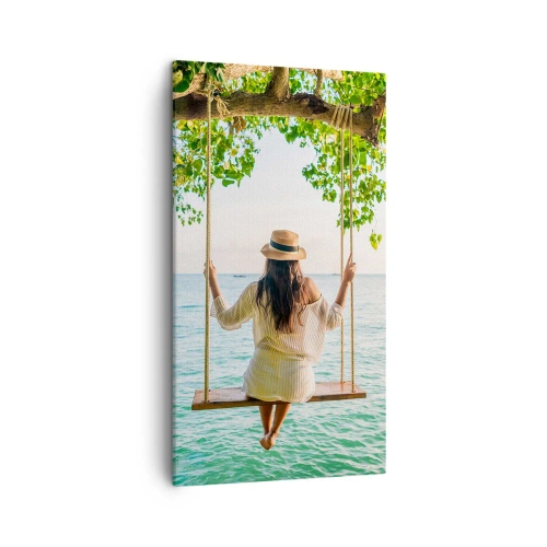 Quadro em tela - A vida é bela - 45x80 cm