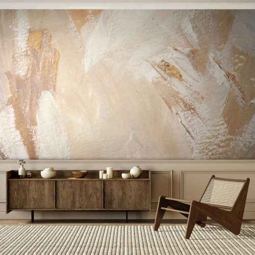 Papel de Parede Premium Canvas - Composição pastel - Minimalista, Brilhante, Pedaço - 450x315 cm