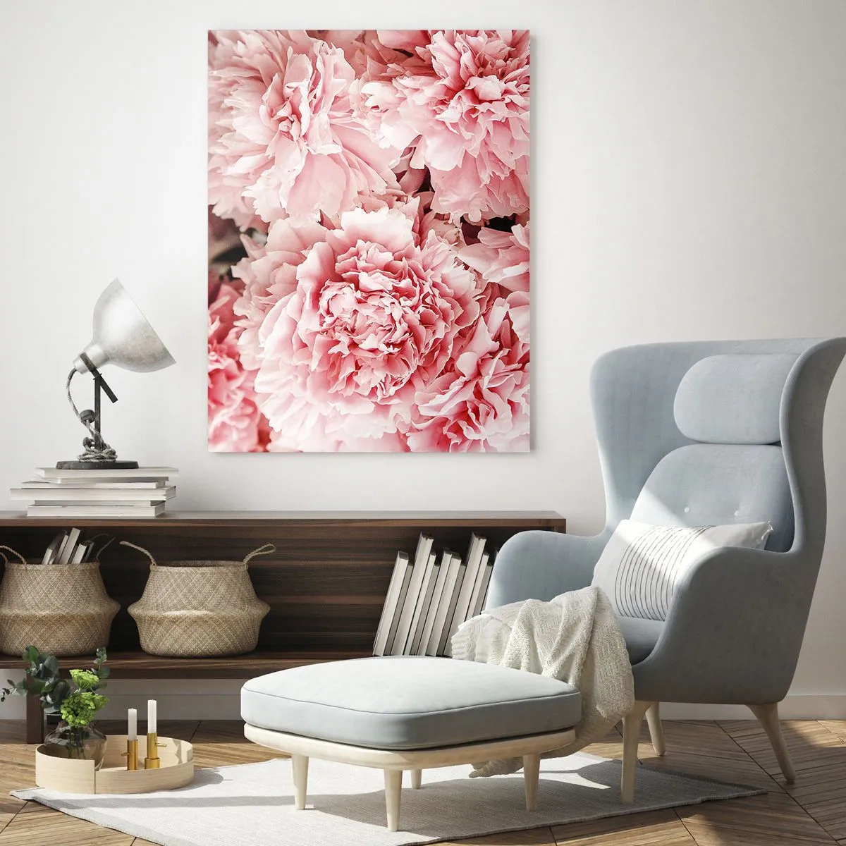 Quadro em vidro - Sonho rosa - 50x70 cm