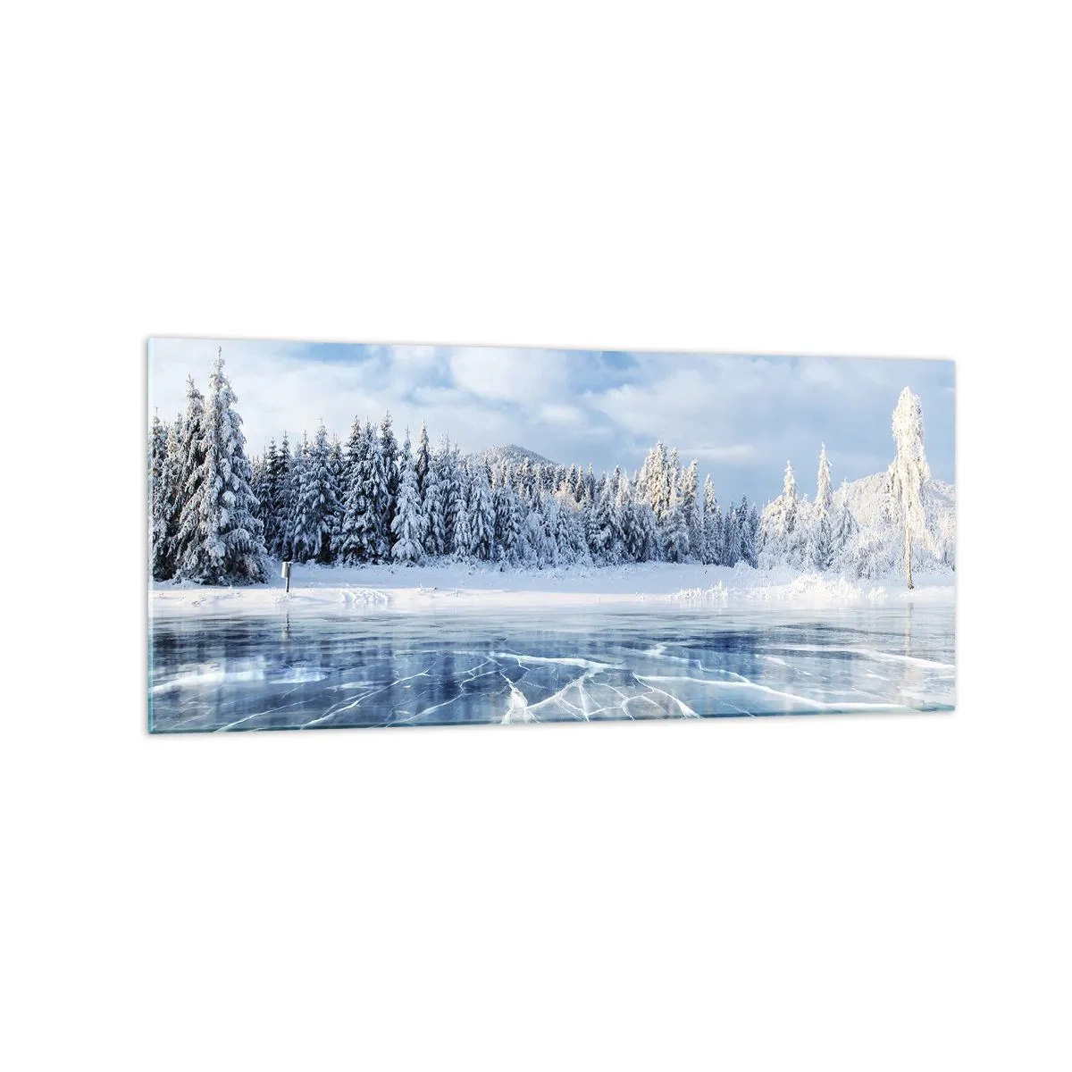 Quadro em vidro - Vista deslumbrante e cristalina - 120x50 cm