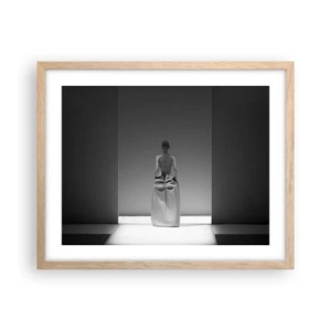 Pôster com moldura de carvalho claro - Simplicidade refinada - 50x40 cm