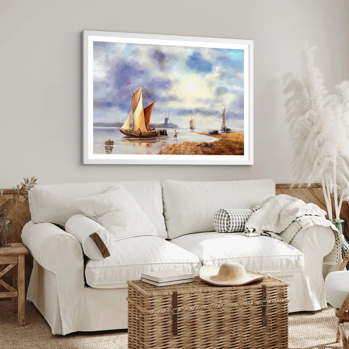 Pôster em moldura branca - O regresso dos marinheiros - 70x50 cm
