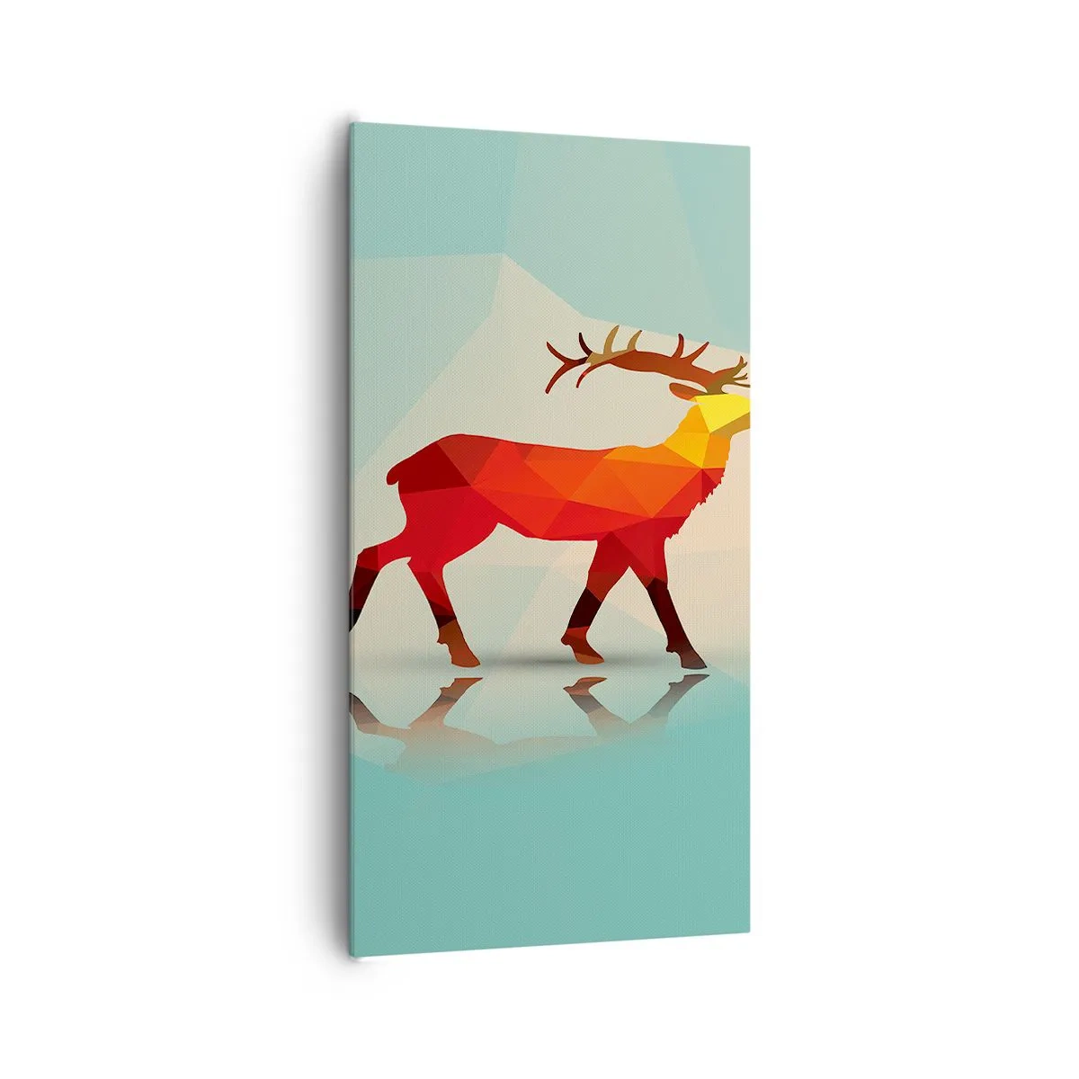 Quadro em tela - Veado geométrico - 65x120 cm