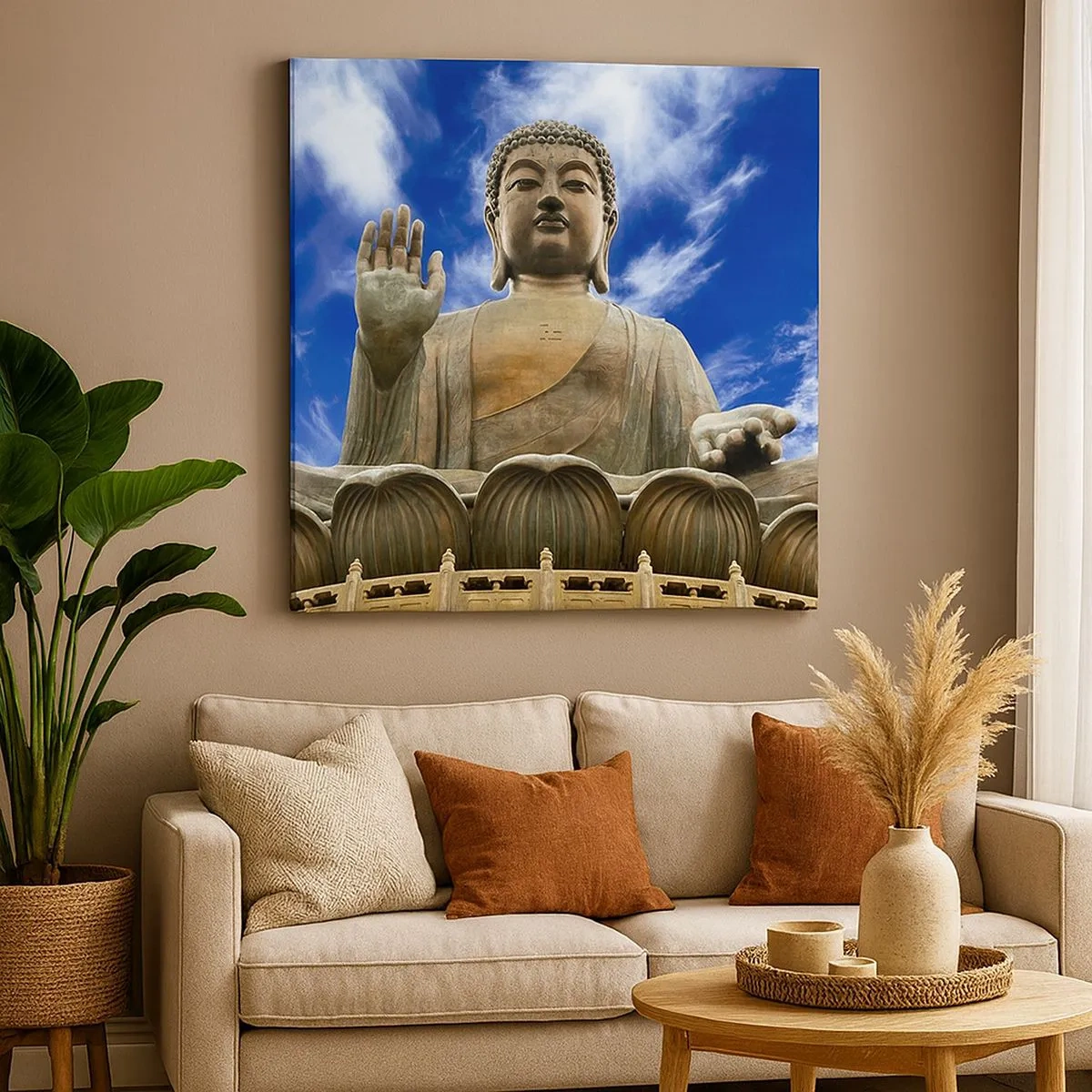 Quadro em tela - Viva sem medo - 30x30 cm