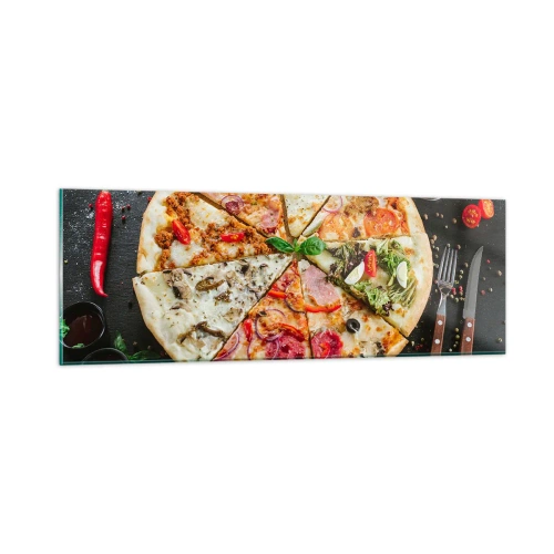 Quadro em vidro - Gama de sabores - 90x30 cm