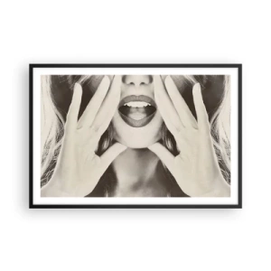 Pôster com moldura preta - Já vou! - 91x61 cm