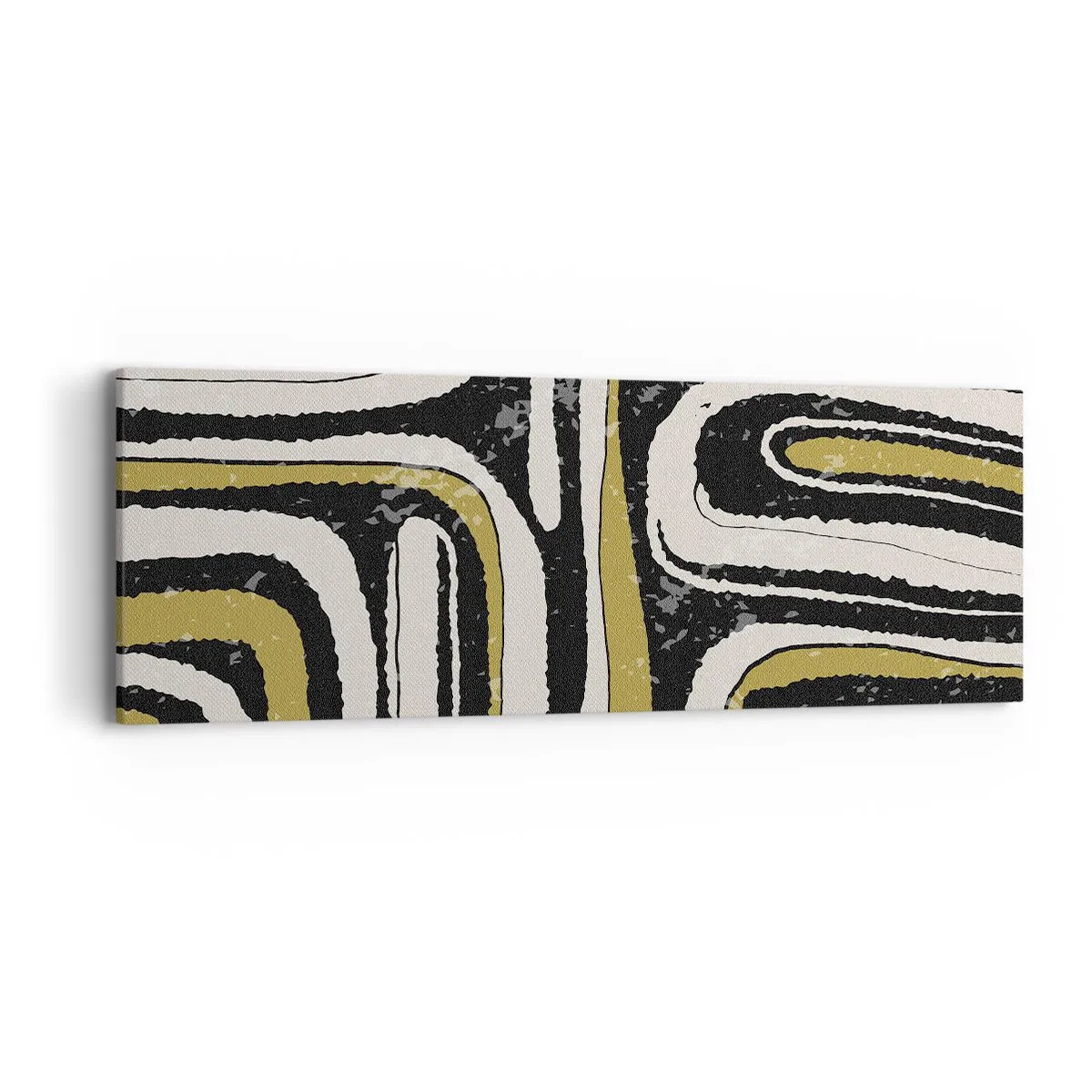 Quadro em tela - Composição: estradas e becos - 90x30 cm