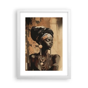 Pôster em moldura branca - Majestade africana - 30x40 cm