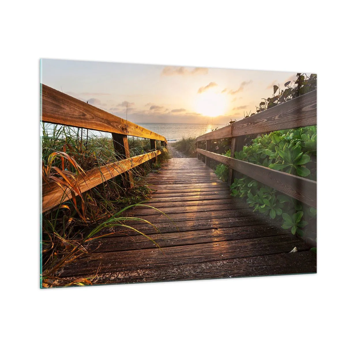 Quadro em vidro - Direto para a costa - 100x70 cm