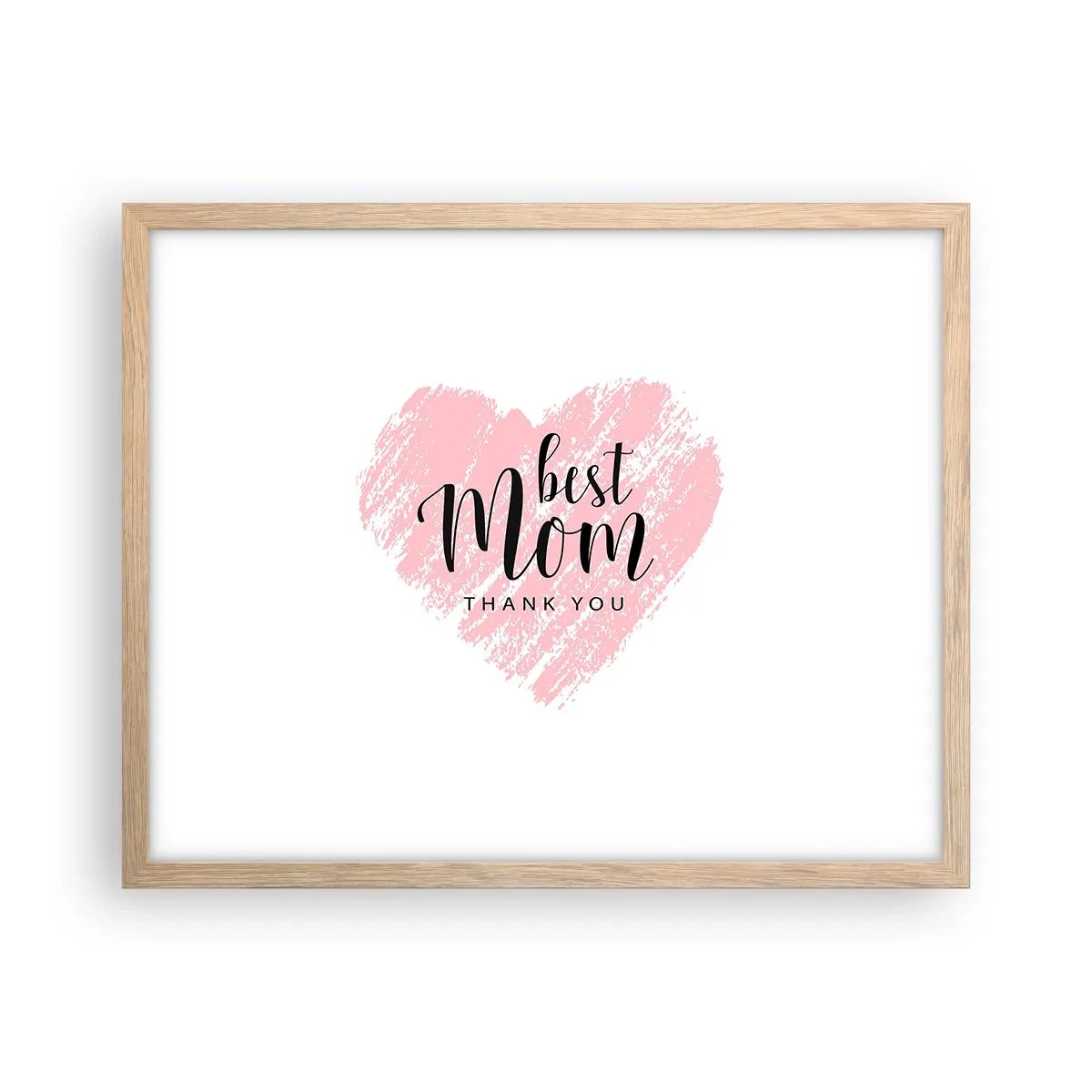 Pôster com moldura de carvalho claro - Sempre o momento certo - 50x40 cm