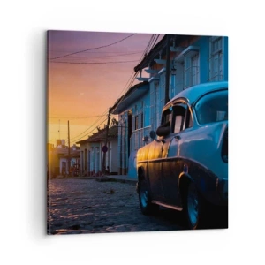 Quadro em tela - Aqui é onde o tempo abranda - 60x60 cm