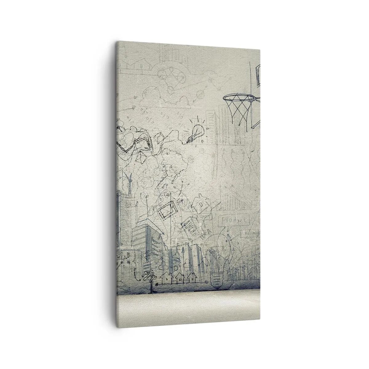 Quadro em tela - Minha vida maravilhosa na cidade - 45x80 cm