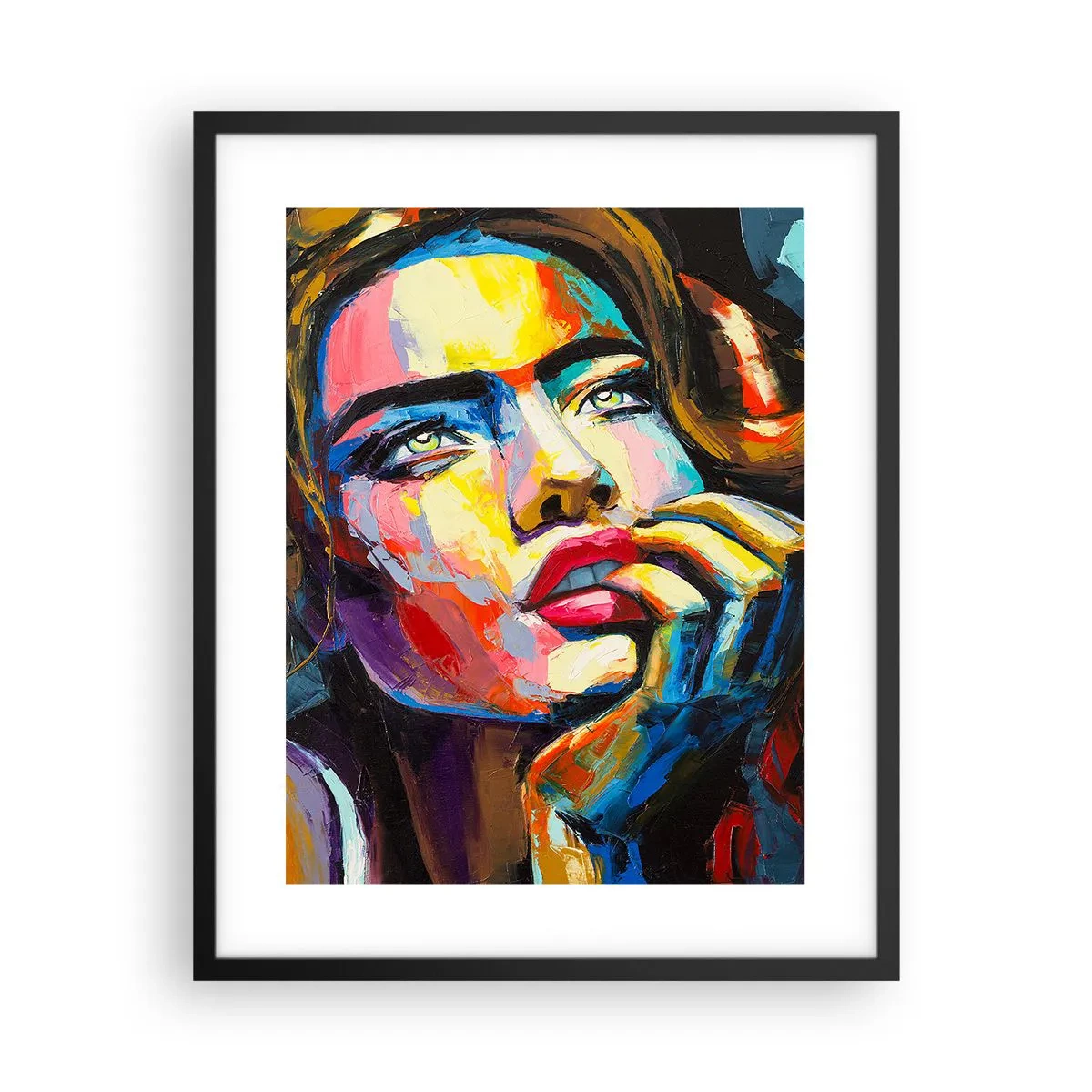 Pôster com moldura preta - Sonhos como pássaros voando no céu - 40x50 cm