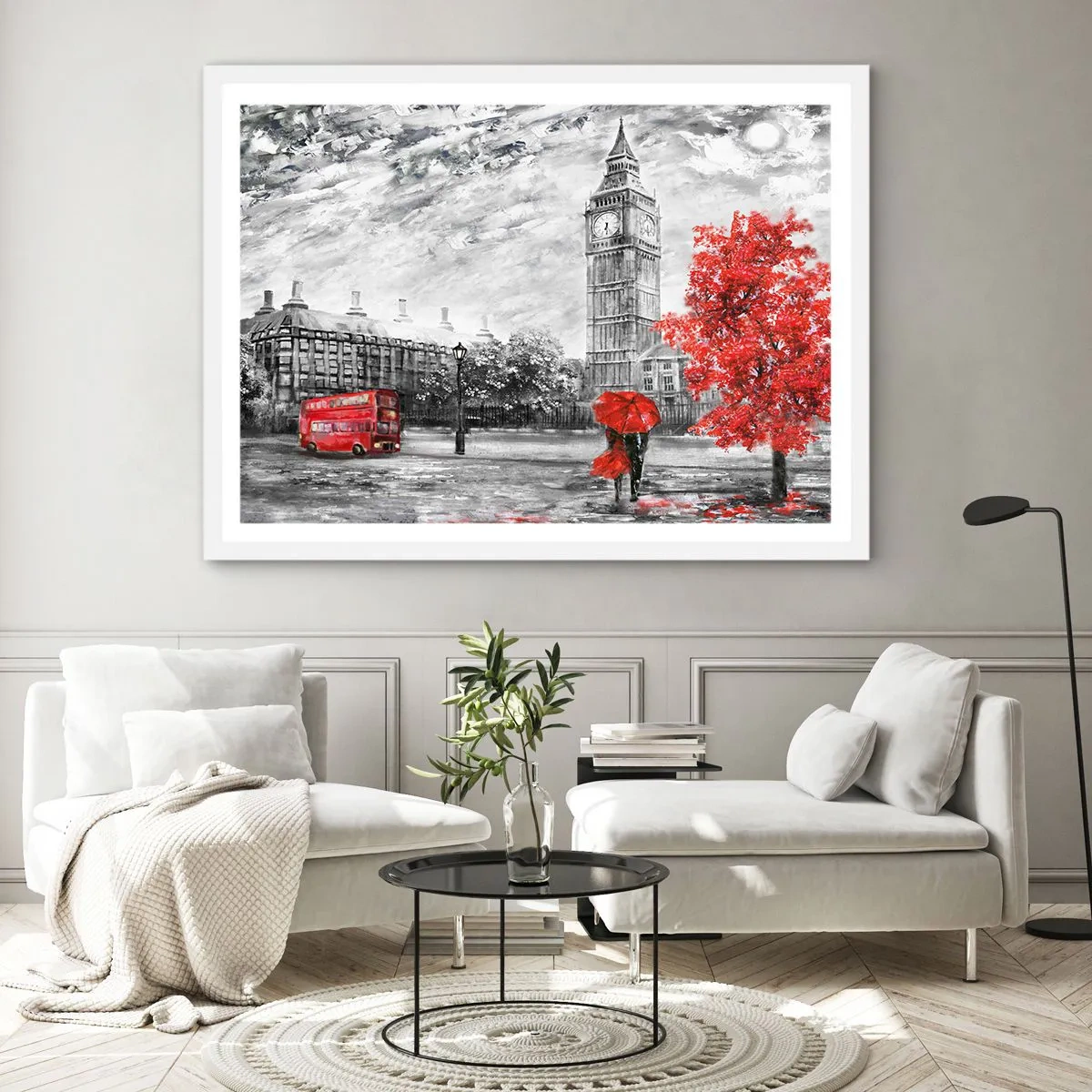 Pôster em moldura branca - Um dia emocionante - 40x30 cm