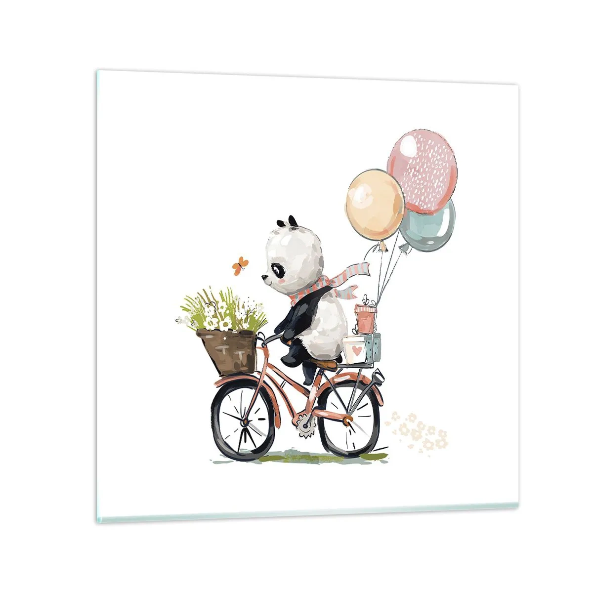 Quadro em vidro - Dia feliz - 40x40 cm