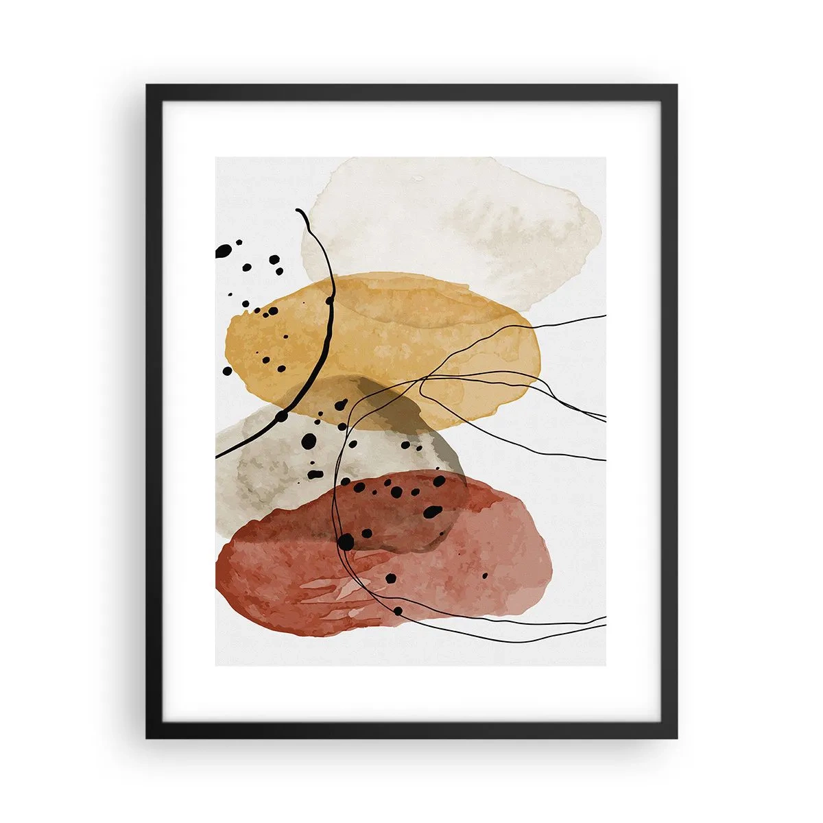 Pôster com moldura preta - Como o ar leve e transparente - 40x50 cm