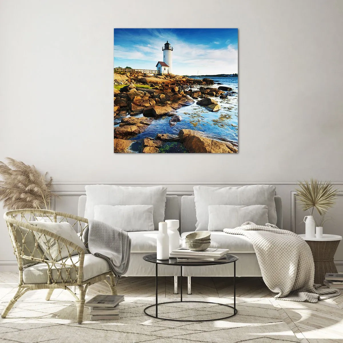 Quadro em vidro - Voltem bem, estou à espera - 50x50 cm