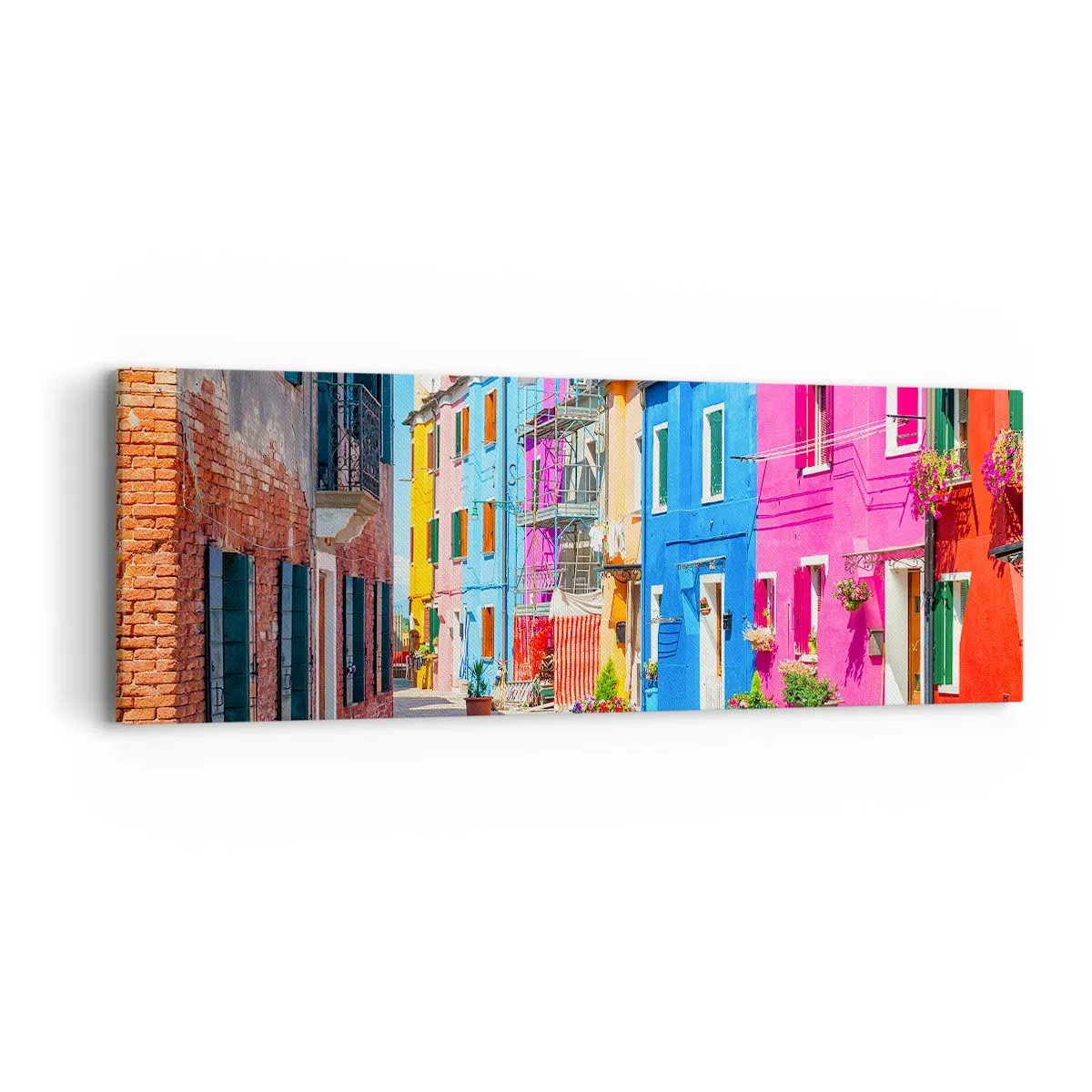 Quadro em tela - A Cidade dos Papagaios - 90x30 cm
