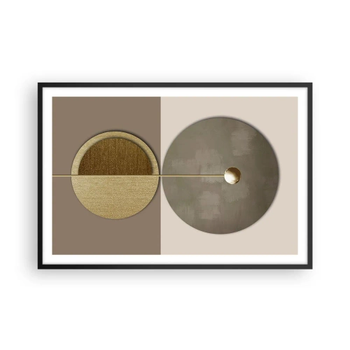 Pôster com moldura preta - Equilíbrio perfeito - 91x61 cm