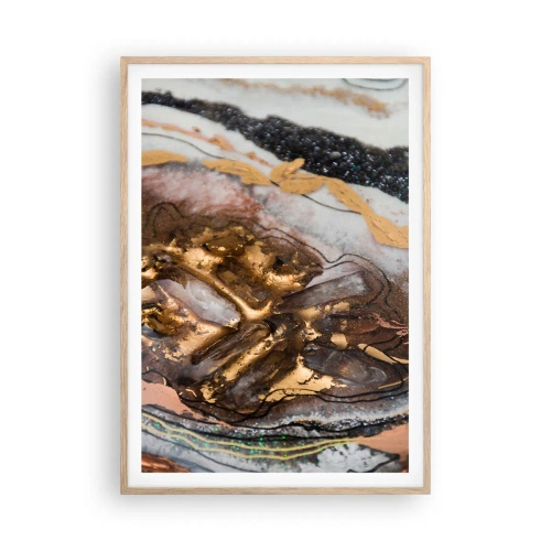 Pôster com moldura de carvalho claro - O elemento terra - 70x100 cm