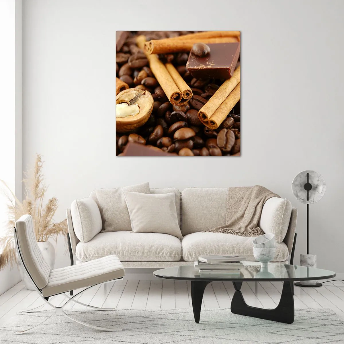 Quadro em vidro - Concerto de aromas - 30x30 cm