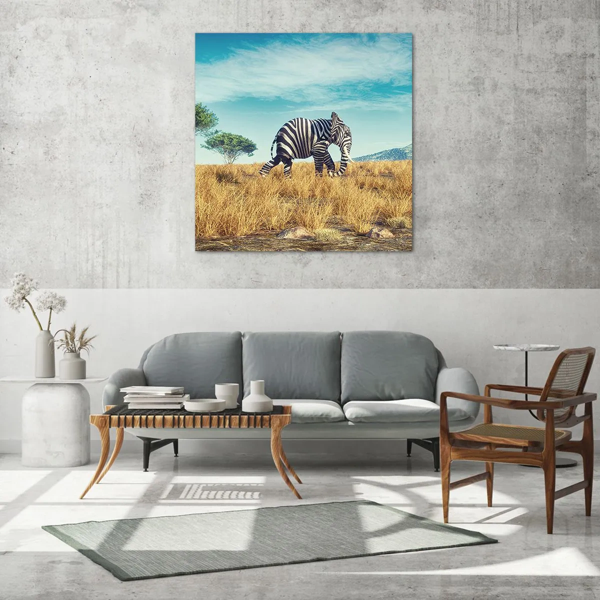 Quadro em vidro - Cinza não está mais na moda - 40x40 cm