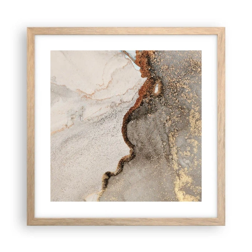Pôster com moldura de carvalho claro - No limite das cores - 40x40 cm