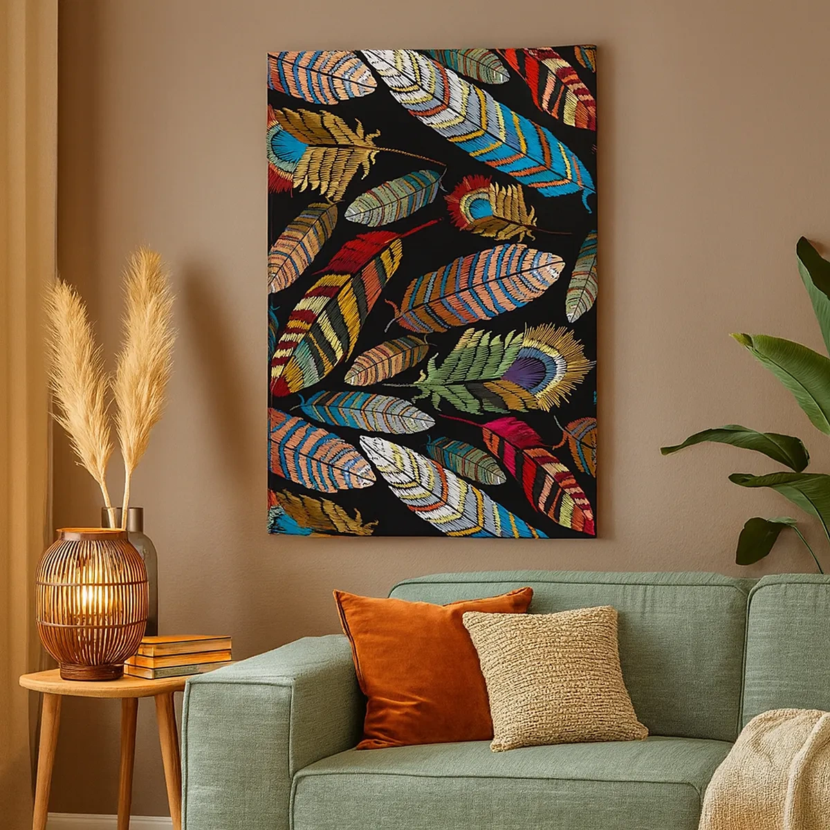 Quadro em tela - O carnaval dos pássaros - 50x70 cm