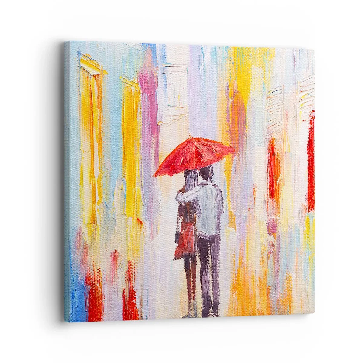 Quadro em tela - Que continue a chover - 30x30 cm
