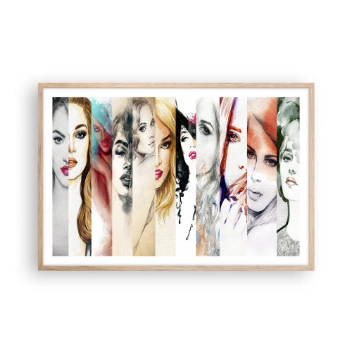 Pôster com moldura de carvalho claro - Sempre VOCÊ - 91x61 cm