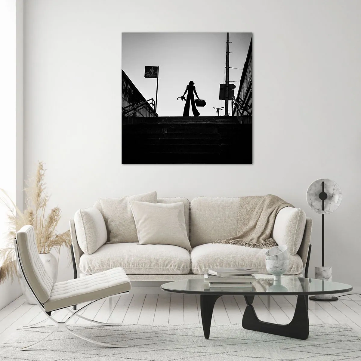 Quadro em vidro - Caminhadas urbanas - 30x30 cm