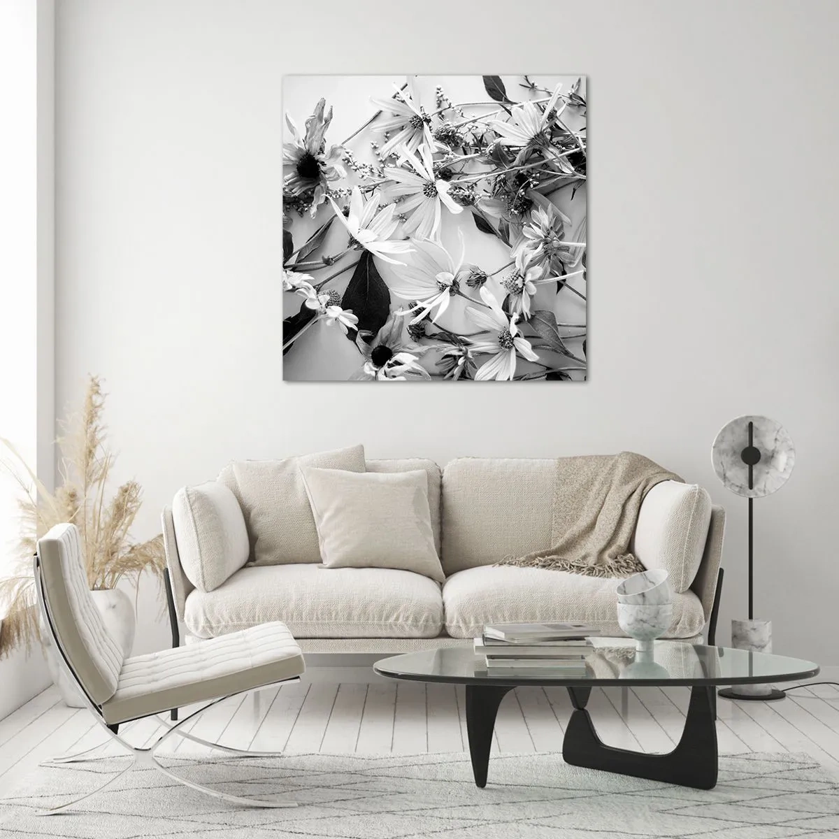 Quadro em vidro - Não é um ramo de flores - 40x40 cm