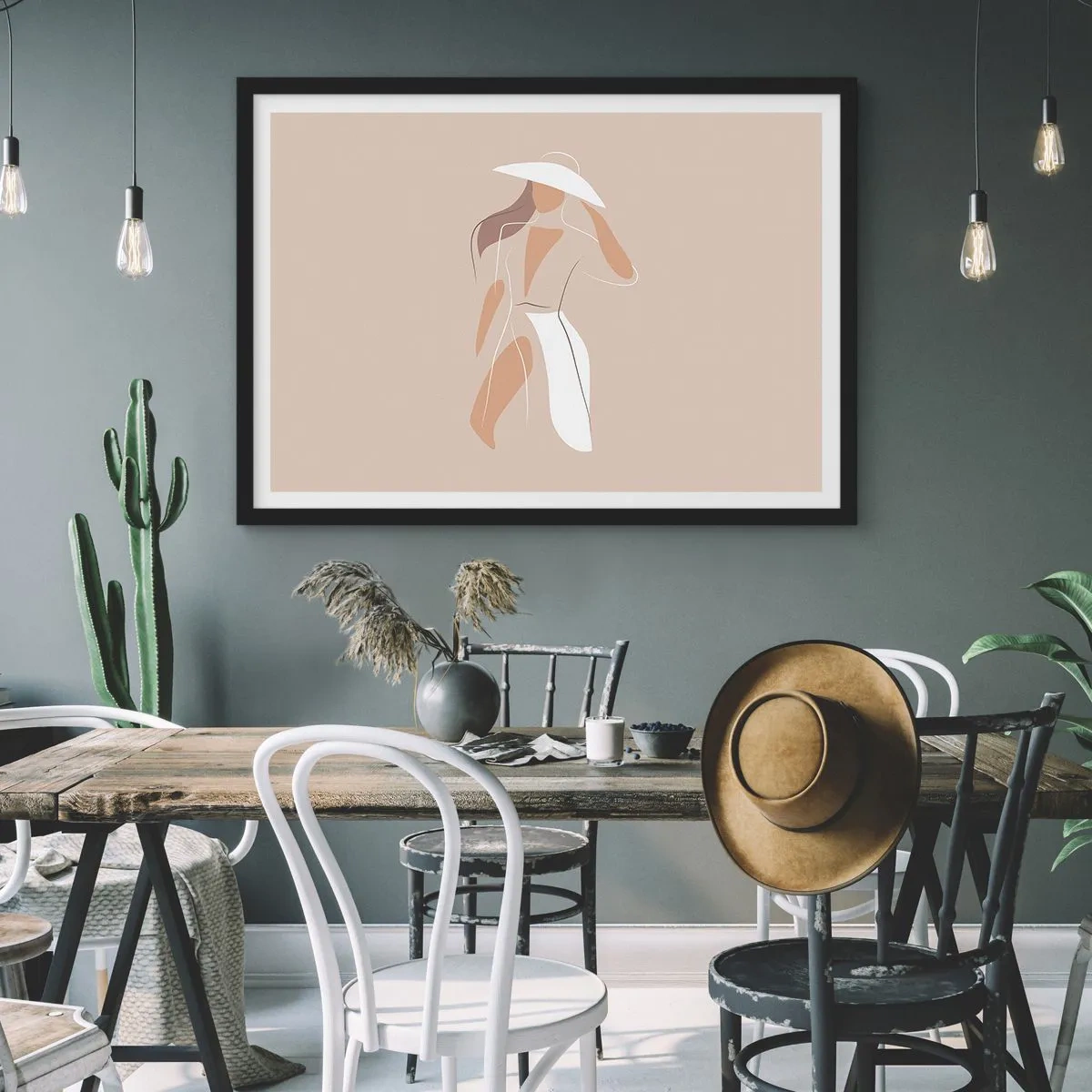 Pôster com moldura preta - A moda é diversão - 91x61 cm