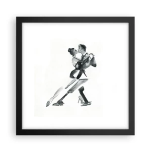 Pôster com moldura preta - Num só ritmo - 30x30 cm