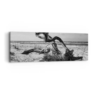 Quadro em tela - Escultura do mar - 90x30 cm