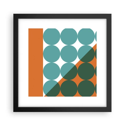 Pôster com moldura preta - Para cima e na diagonal - 30x30 cm