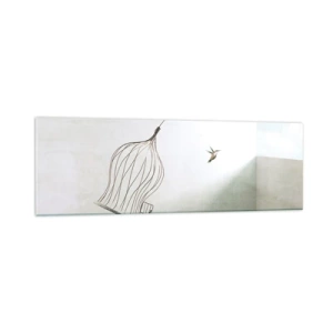 Quadro em vidro - Enfim a liberdade - 160x50 cm