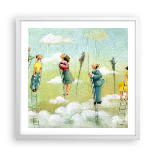 Pôster em moldura branca - Por trás do seu sonho - 50x50 cm