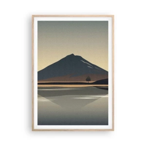 Pôster com moldura de carvalho claro - Reflexo de espelho - 70x100 cm