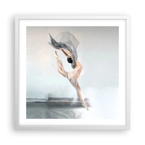 Pôster em moldura branca - Na exultação da dança - 50x50 cm
